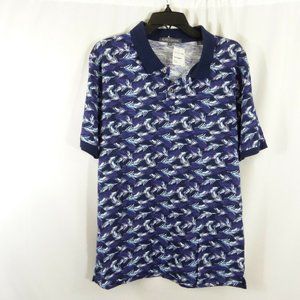 Slate + Stone Size L Polo Blue Fern E1KT1130 Novelty Polo